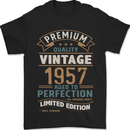 Premium Vintage 66th Birthday 1957 Mens T-Shirt 100% Cotton Black