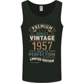 Premium Vintage 66th Birthday 1957 Mens Vest Tank Top Black