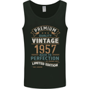 Premium Vintage 66th Birthday 1957 Mens Vest Tank Top Black