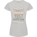 Premium Vintage 66th Birthday 1957 Womens Petite Cut T-Shirt Sports Grey