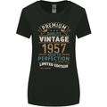 Premium Vintage 66th Birthday 1957 Womens Wider Cut T-Shirt Black
