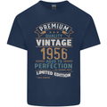 Premium Vintage 67th Birthday 1956 Mens Cotton T-Shirt Tee Top Navy Blue