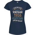 Premium Vintage 67th Birthday 1956 Womens Petite Cut T-Shirt Navy Blue