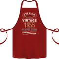 Premium Vintage 68th Birthday 1955 Cotton Apron 100% Organic Maroon