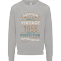 Premium Vintage 68th Birthday 1955 Mens Sweatshirt Jumper Sports Grey