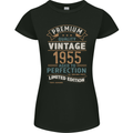 Premium Vintage 68th Birthday 1955 Womens Petite Cut T-Shirt Black