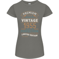 Premium Vintage 68th Birthday 1955 Womens Petite Cut T-Shirt Charcoal