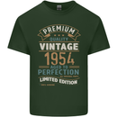 Premium Vintage 69th Birthday 1954 Mens Cotton T-Shirt Tee Top Forest Green