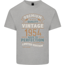 Premium Vintage 69th Birthday 1954 Mens Cotton T-Shirt Tee Top Sports Grey