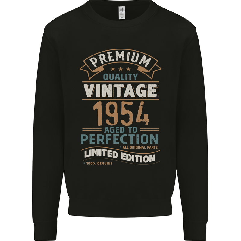 Premium Vintage 69th Birthday 1954 Mens Sweatshirt Jumper Black