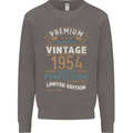 Premium Vintage 69th Birthday 1954 Mens Sweatshirt Jumper Charcoal