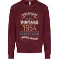 Premium Vintage 69th Birthday 1954 Mens Sweatshirt Jumper Maroon