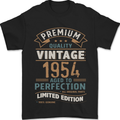 Premium Vintage 69th Birthday 1954 Mens T-Shirt 100% Cotton Black