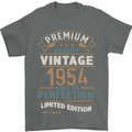 Premium Vintage 69th Birthday 1954 Mens T-Shirt 100% Cotton Charcoal