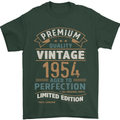 Premium Vintage 69th Birthday 1954 Mens T-Shirt 100% Cotton Forest Green