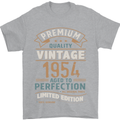 Premium Vintage 69th Birthday 1954 Mens T-Shirt 100% Cotton Sports Grey