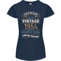 Premium Vintage 69th Birthday 1954 Womens Petite Cut T-Shirt Navy Blue