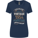 Premium Vintage 69th Birthday 1954 Womens Wider Cut T-Shirt Navy Blue