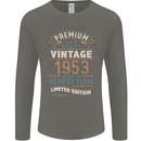 Premium Vintage 70th Birthday 1953 Mens Long Sleeve T-Shirt Charcoal