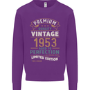 Premium Vintage 70th Birthday 1953 Mens Sweatshirt Jumper Purple