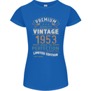 Premium Vintage 70th Birthday 1953 Womens Petite Cut T-Shirt Royal Blue
