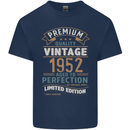 Premium Vintage 71st Birthday 1952 Mens Cotton T-Shirt Tee Top Navy Blue