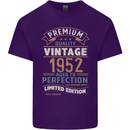 Premium Vintage 71st Birthday 1952 Mens Cotton T-Shirt Tee Top Purple