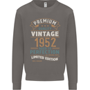 Premium Vintage 71st Birthday 1952 Mens Sweatshirt Jumper Charcoal