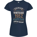 Premium Vintage 71st Birthday 1952 Womens Petite Cut T-Shirt Navy Blue