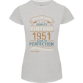 Premium Vintage 72nd Birthday 1951 Womens Petite Cut T-Shirt Sports Grey