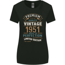 Premium Vintage 72nd Birthday 1951 Womens Wider Cut T-Shirt Black