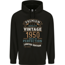 Premium Vintage 73rd Birthday 1950 Mens 80% Cotton Hoodie Black