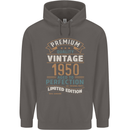 Premium Vintage 73rd Birthday 1950 Mens 80% Cotton Hoodie Charcoal