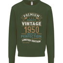 Premium Vintage 73rd Birthday 1950 Mens Sweatshirt Jumper Forest Green