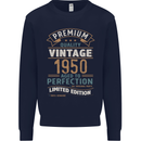 Premium Vintage 73rd Birthday 1950 Mens Sweatshirt Jumper Navy Blue