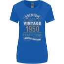 Premium Vintage 73rd Birthday 1950 Womens Wider Cut T-Shirt Royal Blue