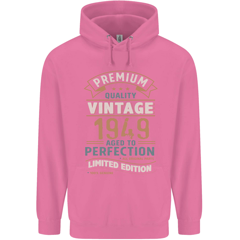 Premium Vintage 74th Birthday 1949 Mens 80% Cotton Hoodie Azelea