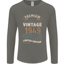 Premium Vintage 74th Birthday 1949 Mens Long Sleeve T-Shirt Charcoal