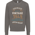 Premium Vintage 74th Birthday 1949 Mens Sweatshirt Jumper Charcoal