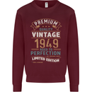 Premium Vintage 74th Birthday 1949 Mens Sweatshirt Jumper Maroon