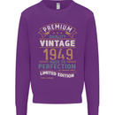 Premium Vintage 74th Birthday 1949 Mens Sweatshirt Jumper Purple