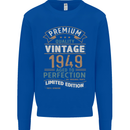 Premium Vintage 74th Birthday 1949 Mens Sweatshirt Jumper Royal Blue
