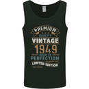Premium Vintage 74th Birthday 1949 Mens Vest Tank Top Black