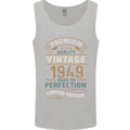 Premium Vintage 74th Birthday 1949 Mens Vest Tank Top Sports Grey