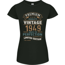 Premium Vintage 74th Birthday 1949 Womens Petite Cut T-Shirt Black