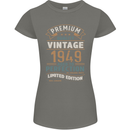 Premium Vintage 74th Birthday 1949 Womens Petite Cut T-Shirt Charcoal