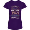 Premium Vintage 74th Birthday 1949 Womens Petite Cut T-Shirt Purple