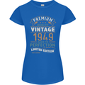 Premium Vintage 74th Birthday 1949 Womens Petite Cut T-Shirt Royal Blue
