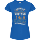 Premium Vintage 74th Birthday 1949 Womens Petite Cut T-Shirt Royal Blue