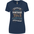 Premium Vintage 74th Birthday 1949 Womens Wider Cut T-Shirt Navy Blue
